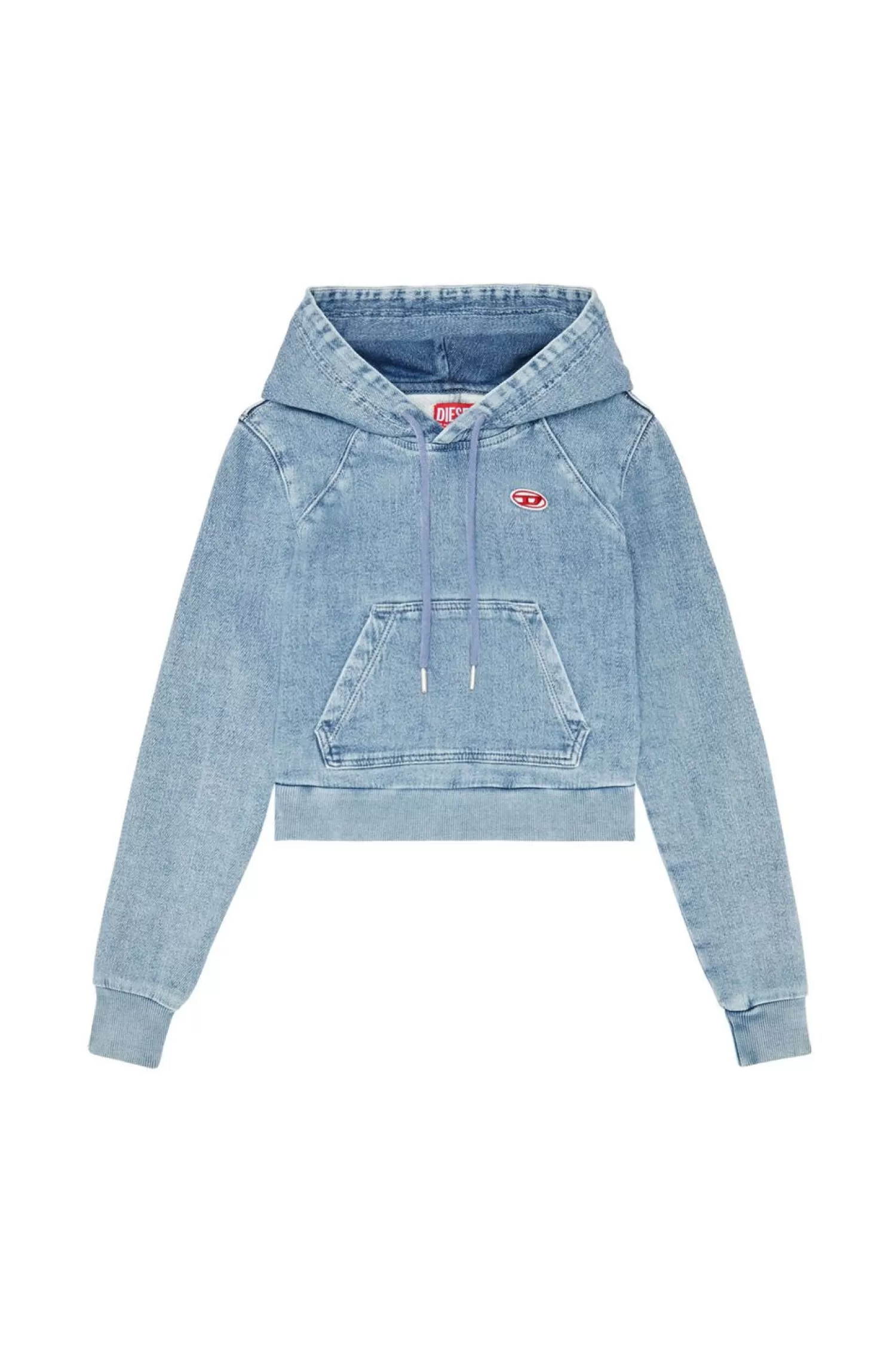 Women Diesel D-Angy Track Denim Hoodie