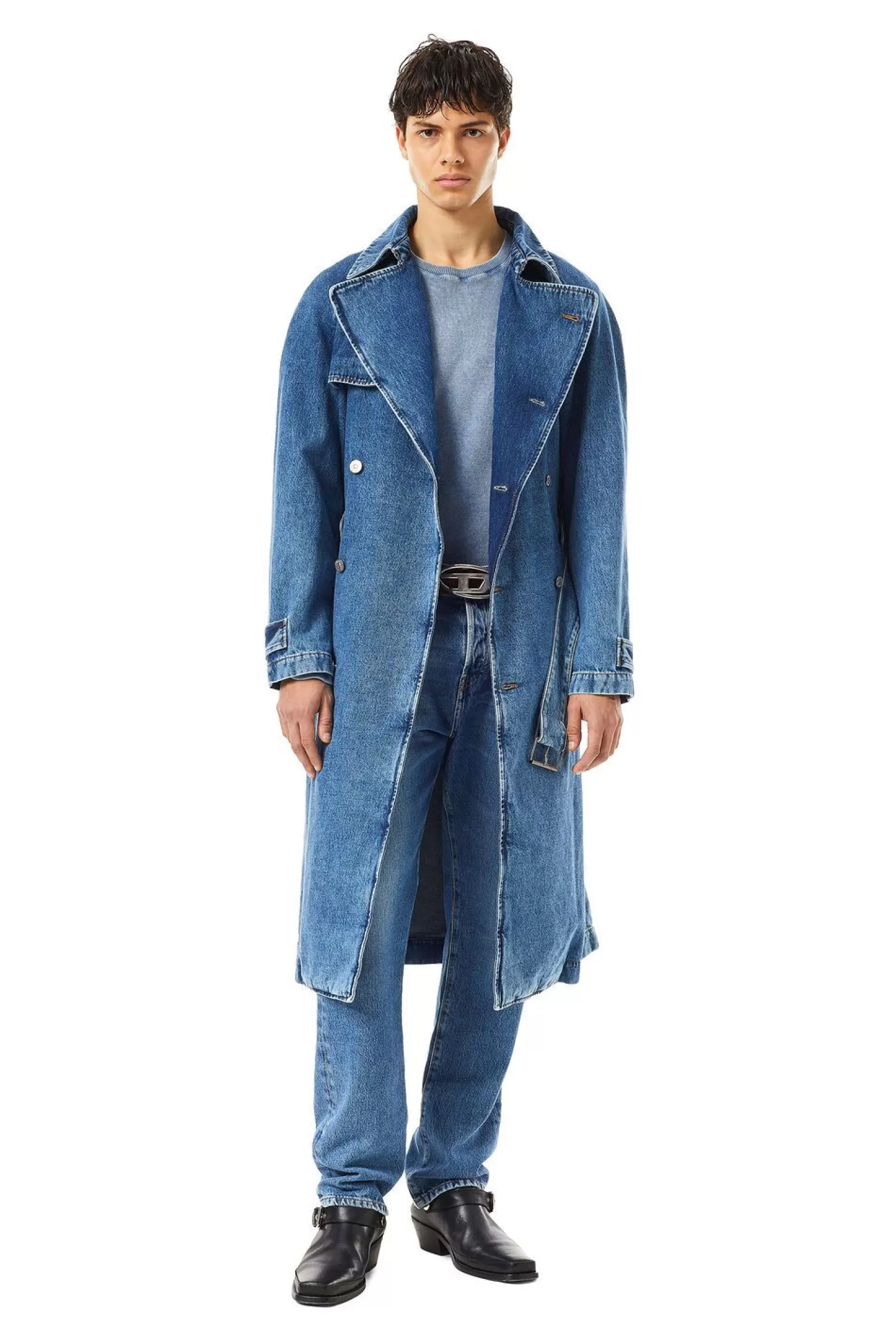 Men Diesel D-Delirious Double Breasted Trench Coat