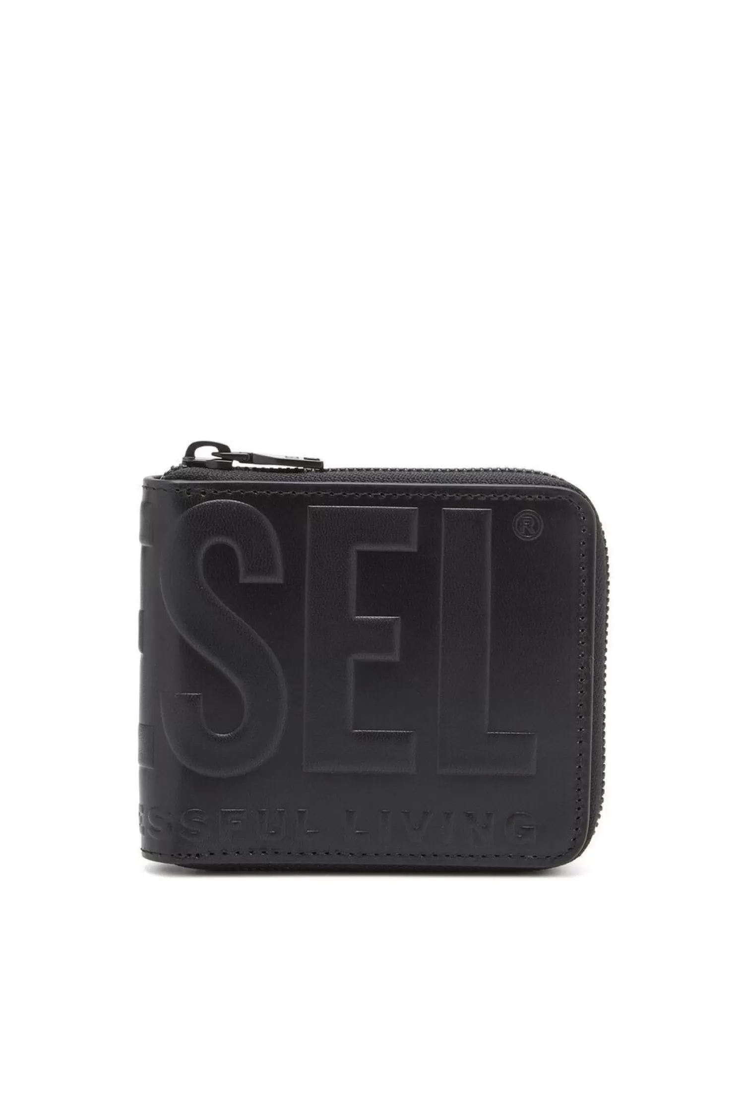 Men Diesel Dsl 3D Bi-Fold Coin Zip Xs