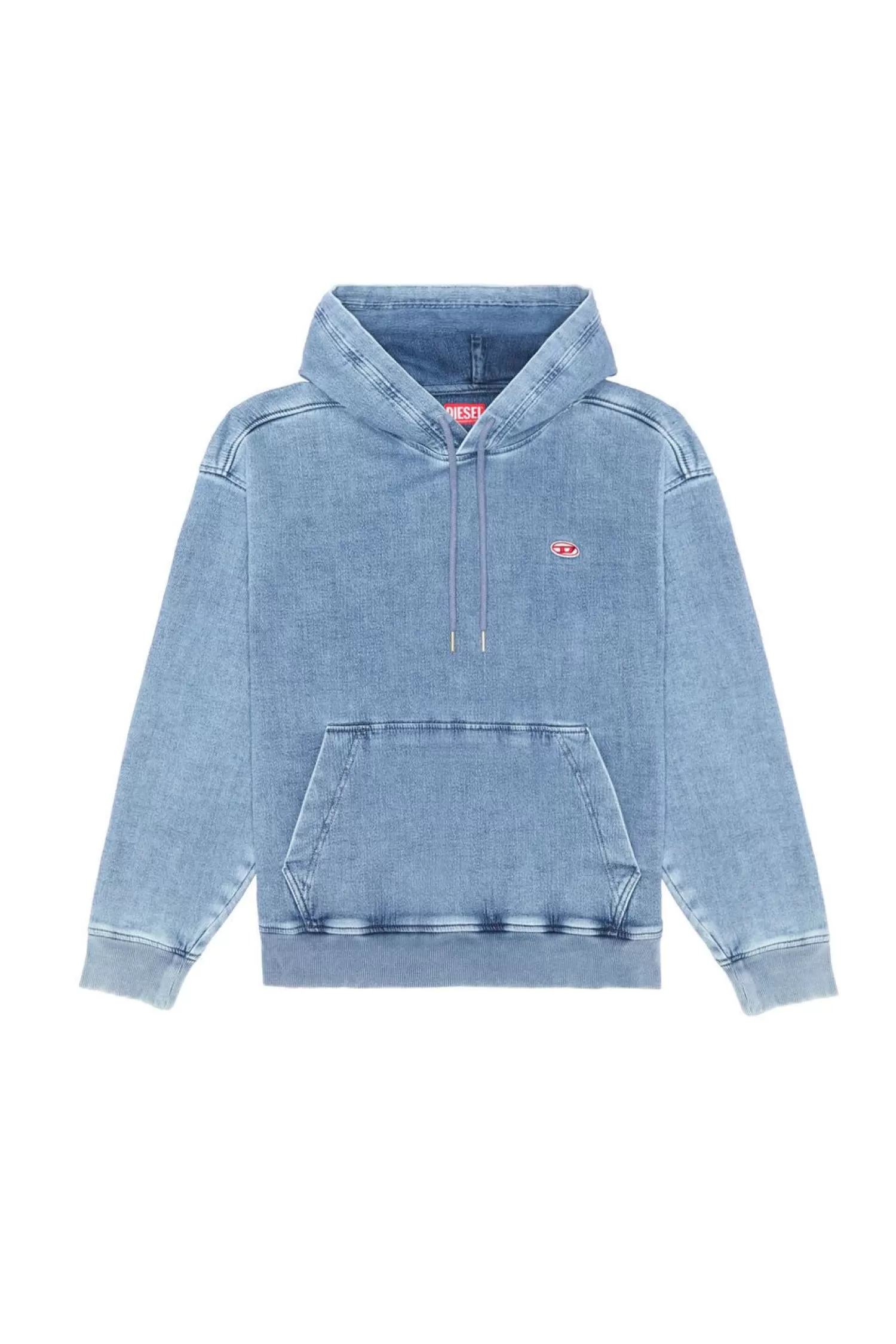 Men Diesel D-Um-Rib Track Denim Hoodie